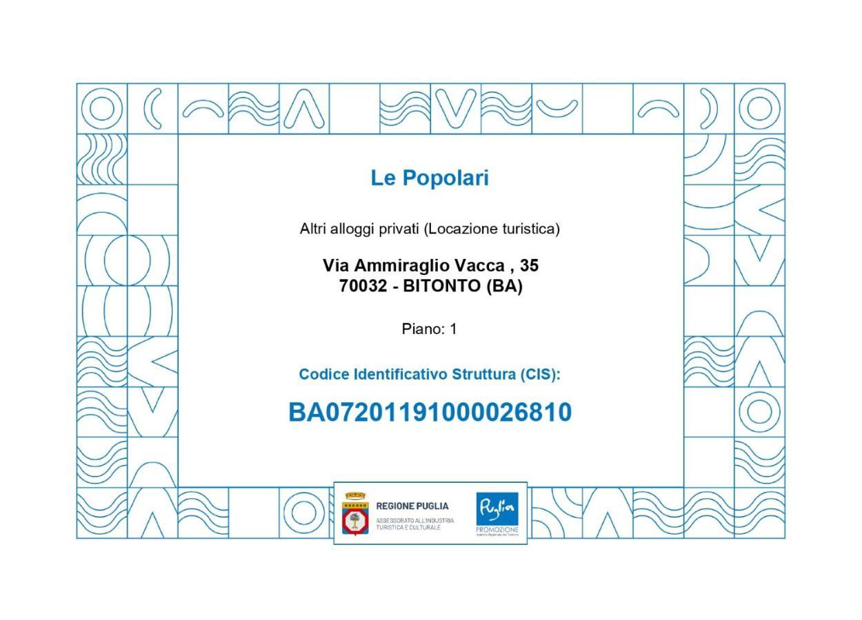 Le Popolari - Appartamento Bitonto Dış mekan fotoğraf